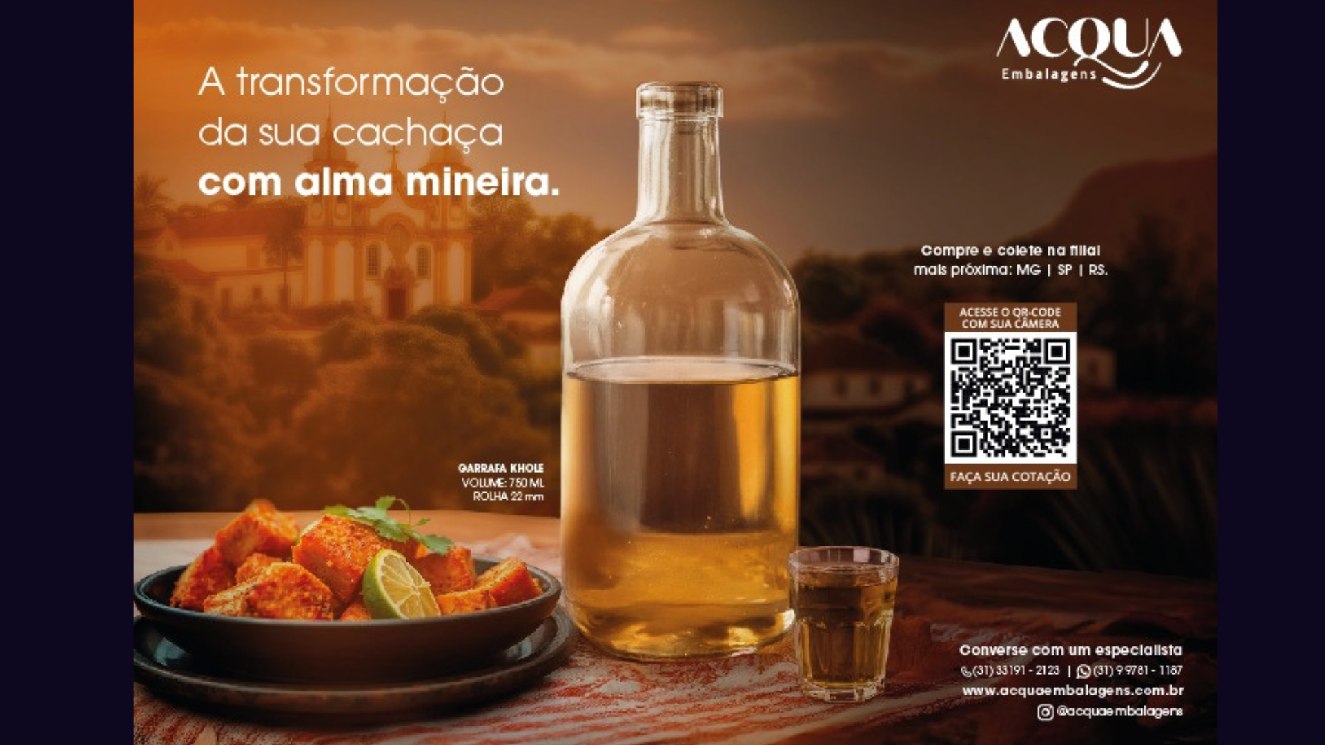 Transformação da sua cachaça com alma mineira.